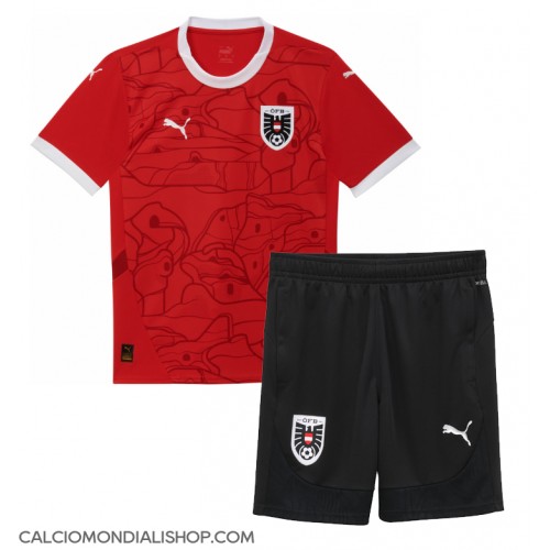 Maglie da calcio Austria Prima Maglia Bambino Europei 2024 Manica Corta (+ Pantaloni corti)